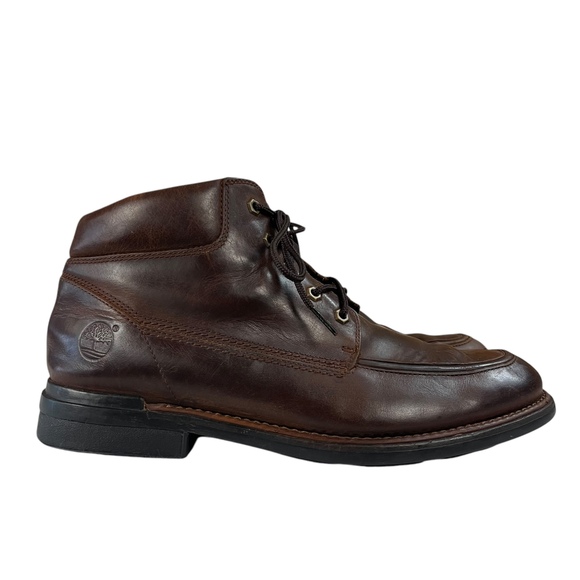 Timberland‎ Brown Leather Lace Up Mid Boots Mens Size 13 - Picture 1 of 12